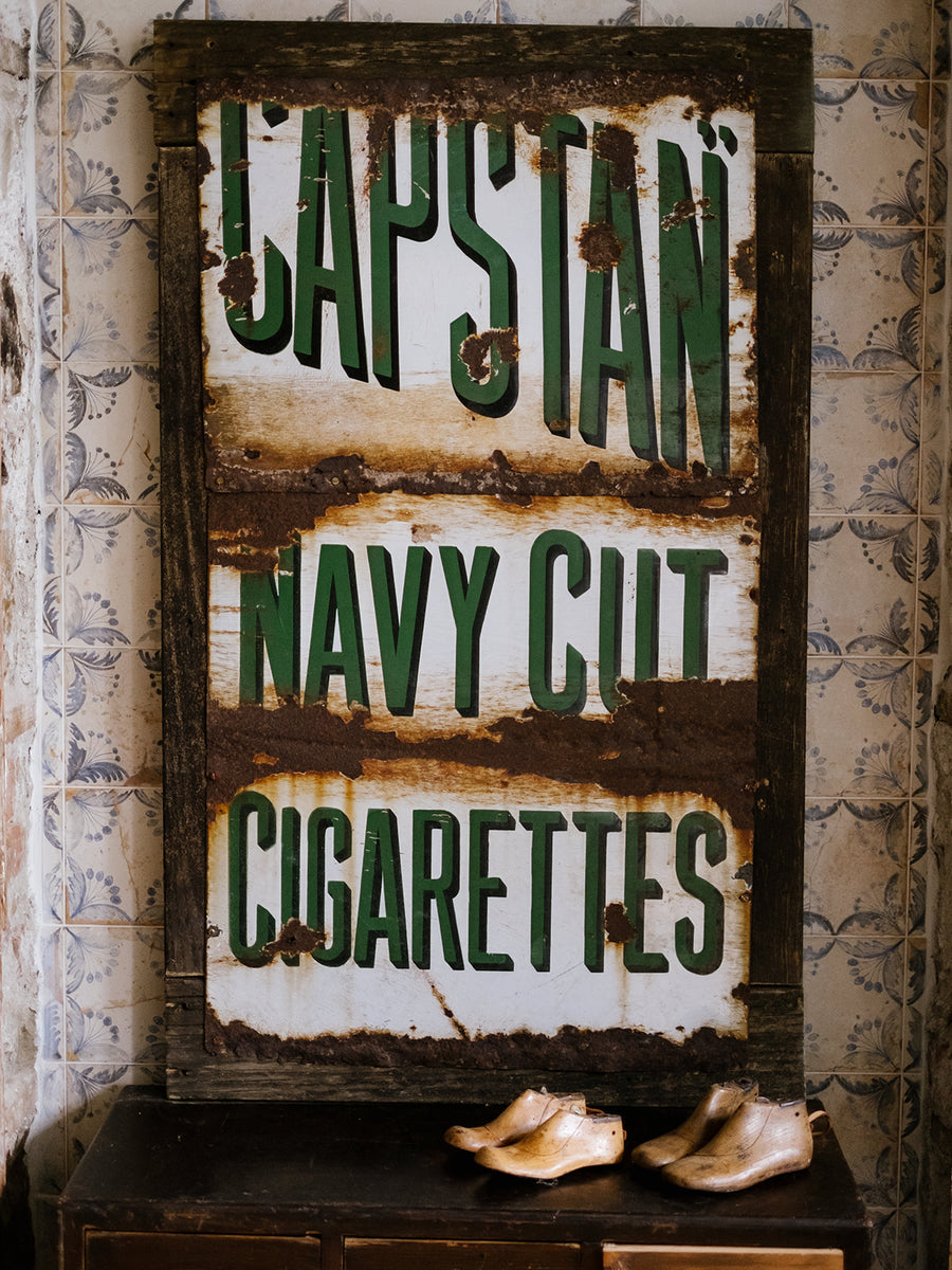 Capstan Navy Cut Cigarettes Enamel Sign Joy Thorpe